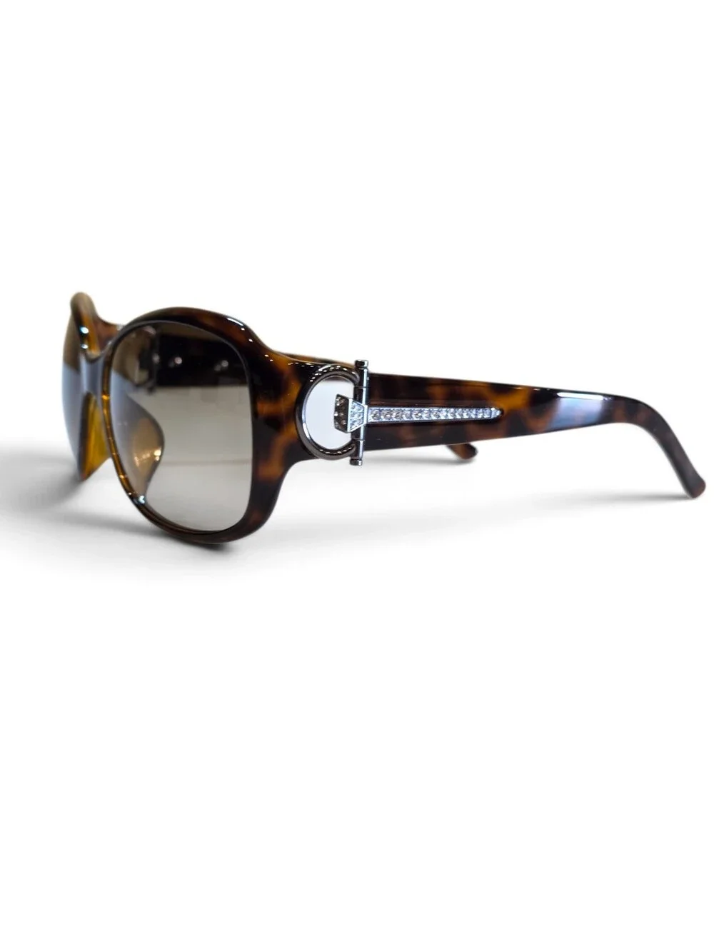 GUCCI Tortoiseshell Oversized Women's Sunglasses - Brown Gradient Lenses